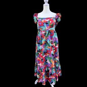 Colorful Floral Sun Dress – NWOT – Size Small. ☀️